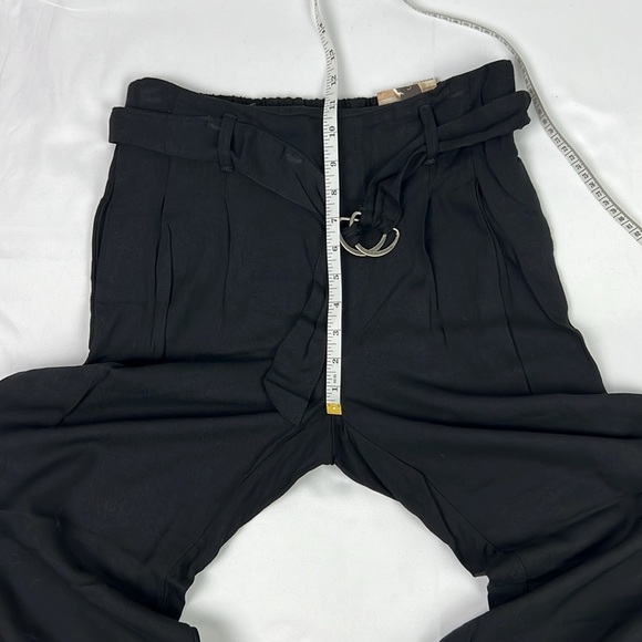 Rewash New Women’s Small Black Pull-on Belt Pockets Wide Leg Pant - Picture 6 of 7